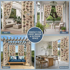 Vintage Outdoor Curtains for Patio Dinosaurs Biographies Retro Waterproof - Image 8