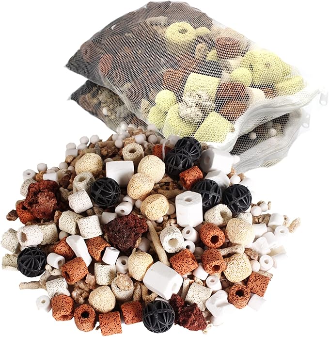 GOLDEAL Bio Balls Ceramic Rings Set, Aquarium Biological Filter Media by GOLDEAL