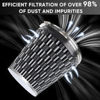6" 152mm Cold Air Intake Filter Clamp-On Replacement High Flow Inlet Air Filter - Image 4
