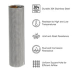 PATIKIL 40" L x 16" W Woven Wire Mesh, 50 Mesh 304 Stainless Steel Air Vent - Image 3