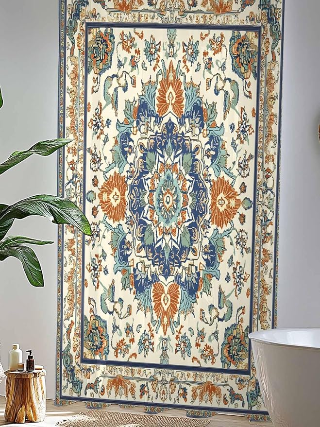 Sheer Curtains 108 Inches Long, Southwest Farmhouse Semi Sheer Curtains Light - Image 4