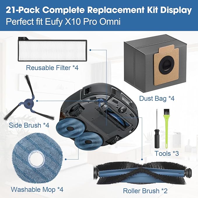 21-Pack X10 Pro Omni Replacement Accessories Kit Compatible - Image 7