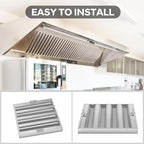 Hood Filters 19.5W x 24.5H Inch, 430 Stainless Steel, Commercial Kitchen Range - Image 4