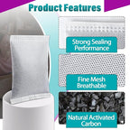 16 Pcs Activated Charcoal Odor Absorbing Filter Refills, Compatible - Image 4