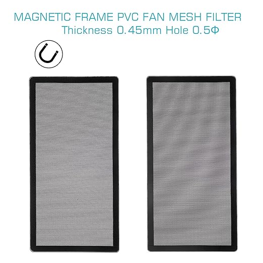 287mm 140mm x 2 PC Fan Dust Mesh Filter 11.3inch x 5.79inch PVC Computer PC - Image 3