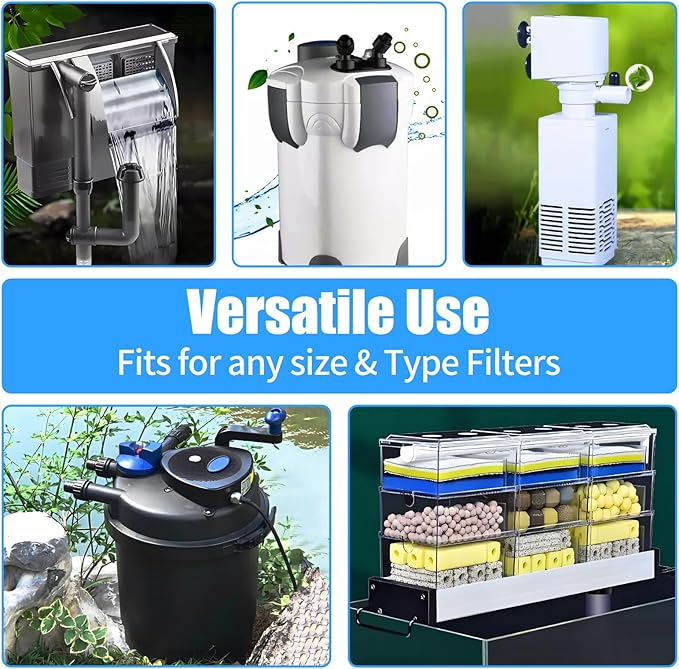 AQUANEAT Aquarium Bio Sponge Filter Media Pad 36" x 12" x 1" / 72" x 12" x 1" - Image 8