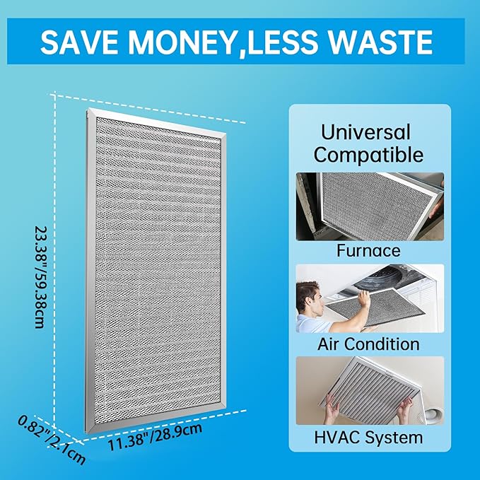 UBeesize 12x24x1 Reusable Electrostatic Air Filter HVAC AC Furnace Filter - Image 3