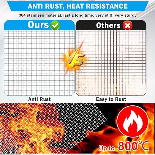 Valchoose 1 Piece Metal Woven Mesh Screen 14.6 X 11.4 in, 4.5mm Hole 5 Mesh - Image 5