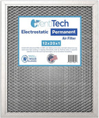 12x20x1 Washable Electrostatic Air Filter. Reusable HVAC & Furnace Air Filter by VentiTech