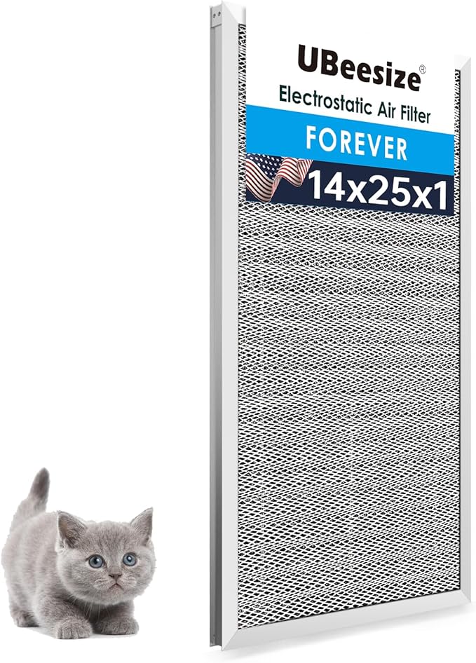 UBeesize 14x25x1 Reusable Electrostatic Air Filter HVAC AC Furnace Filter by UBeesize
