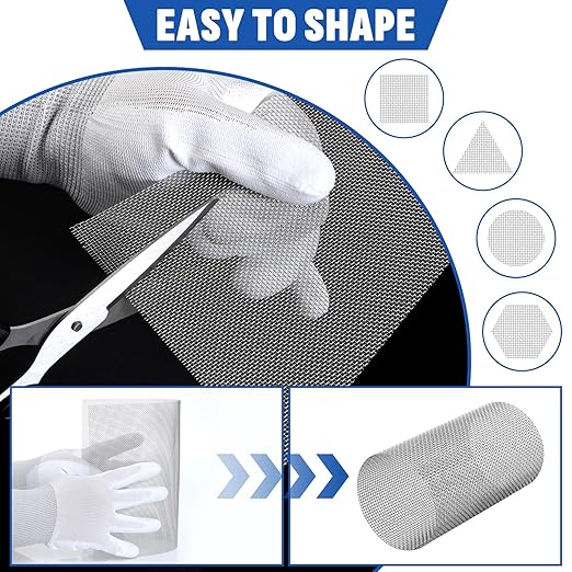 9 Pack 304 Stainless Steel Mesh Screen, Rust Free Woven Wire Mesh, Metal Mesh - Image 4