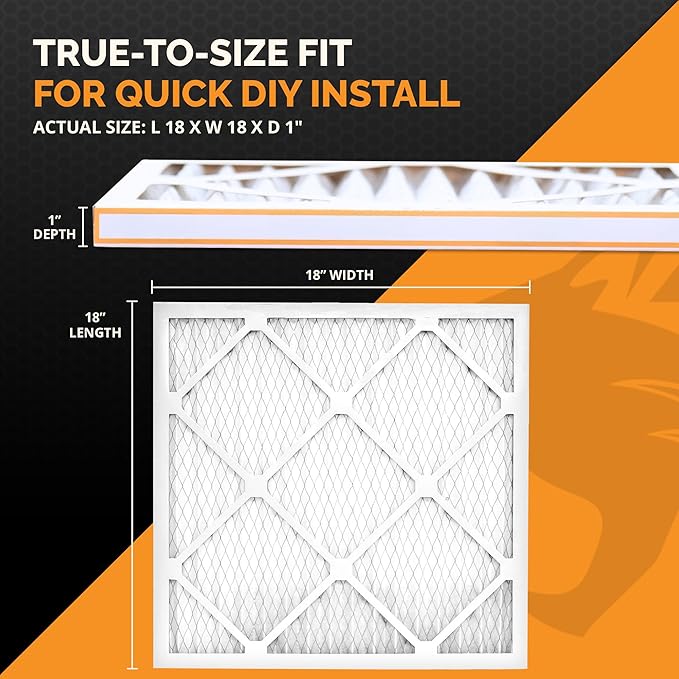 Tiger Tough 18x18x1 Air Filter MERV 8 MPR 600-800, High-Performance Pleated - Image 2