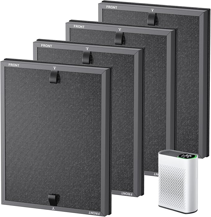 4 Packs HAP602 Replacement Filters by Cabiclean