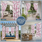Cherry Flowers Outdoor Curtains - Image 8
