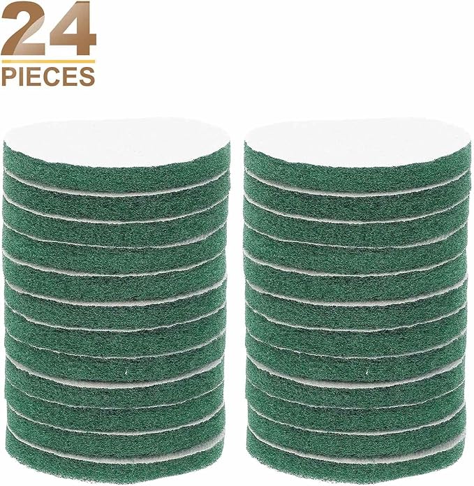 HARFINGTON 24pcs Scrubber Scouring Pads 180 Grits 4 Inch Drill Power Brush Hoop - Image 3