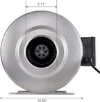 iPower 6 Inch 442 CFM Inline Fan Filter 25 Feet Ducting Combo - Image 2
