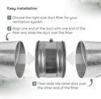 Vent Systems 8" Inch Inline Air Filter - Image 5