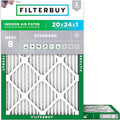 Filterbuy 20x24x1 Air Filter MERV 8 Essential Dust & Allergy Defense, by Filterbuy