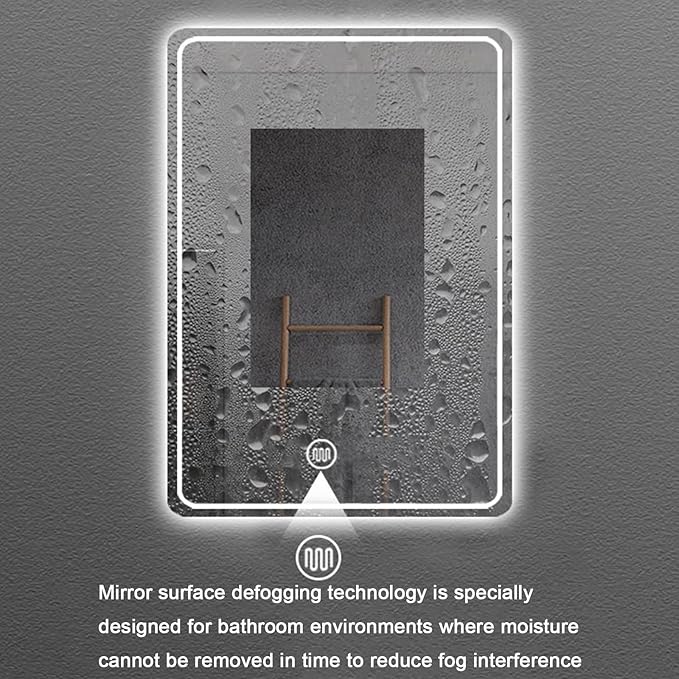 Bathroom Mirror with LED Lights，Bathroom Led Mirror ，Backlit Bathroom Mirror - Image 3