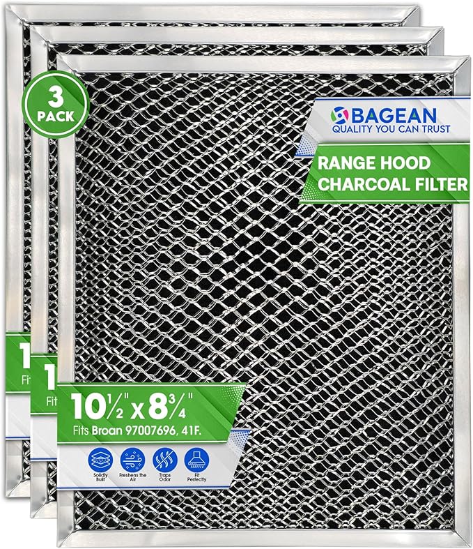 Stove Hood Vent Filter 10.5" x 8.8" 41F 97007696 Fits Nutone & Broan Range Hood by Bagean