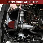6" 152mm Cold Air Intake Filter Clamp-On Replacement High Flow Inlet Air Filter - Image 6