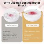 200 Sheets Nail Dust Collector Filter Paper Disposable Nail Dust Filters - Image 5