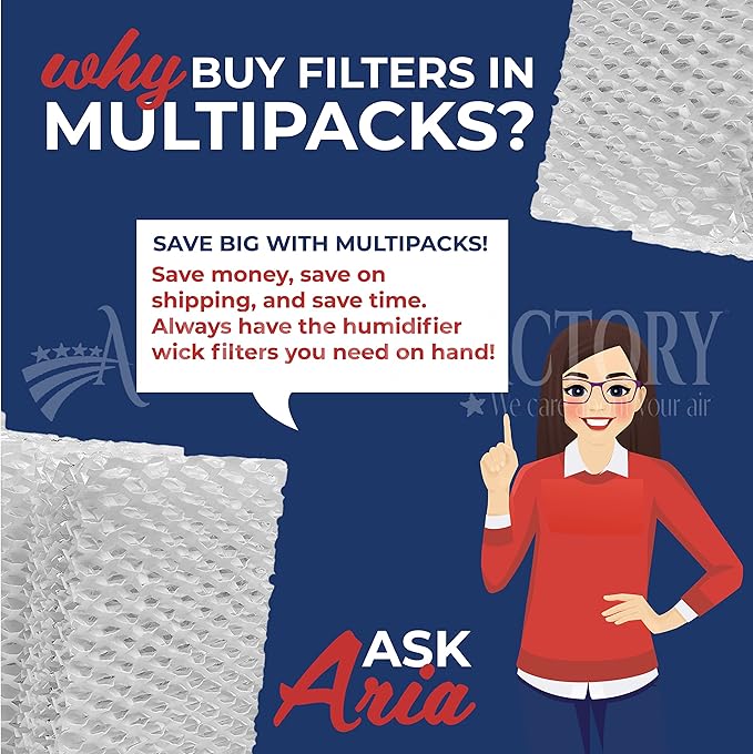 Air Filter Factory Replacement For ReliOn RCM-832 Humidifier Wick Filters 2-Pack - Image 3
