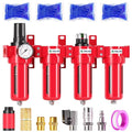 TAILONZ PNEUMATIC 1/2 Inch NPT 0-150 PSI Red Industrial Grade 4 Stage Air by TAILONZPNEUMATIC