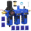 NEWPO 1/2'' NPT Compressed Air Filter Regulator Lubricator Combo by NEWPO
