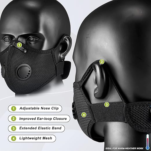 BASE CAMP M Plus Dust Mask, Breathable Reusable Face Mask - Image 3