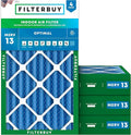 Filterbuy 12x25x4 Air Filter MERV 13 Optimal Smoke & Allergy Defense, by Filterbuy