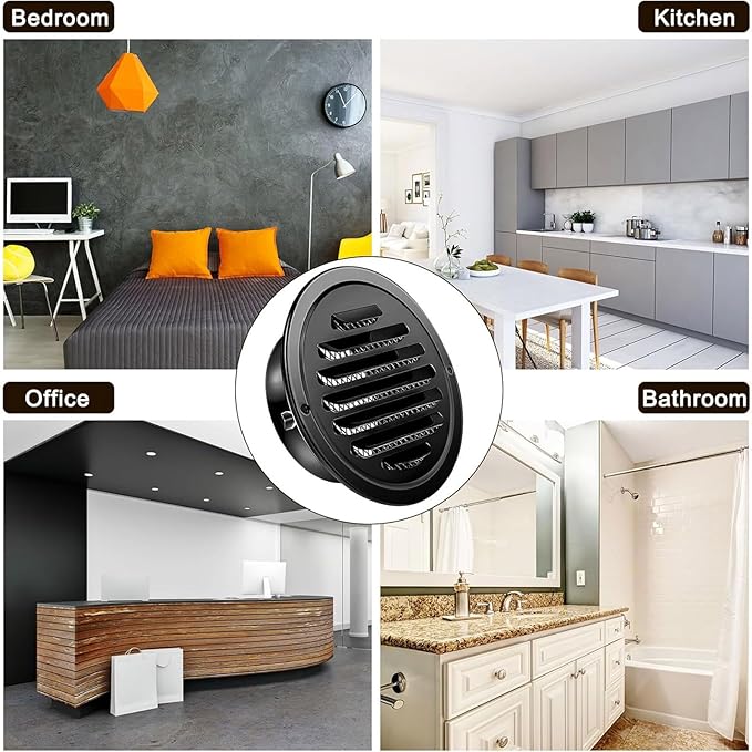 Zonon 24 Pcs Stainless Steel Soffit Vents 4 Inch Round Dryer Vent Cover - Image 6