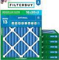 Filterbuy 16x20x2 Air Filter MERV 13 Optimal Smoke & Allergy Defense, by Filterbuy
