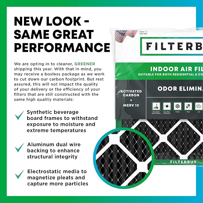 Filterbuy 20x24x1 Air Filter MERV 10 Odor & Allergy Defense - Image 3