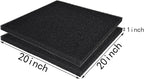 Hipanda 2 Pack Aquarium Bio Filter Sponge Pad 20"x20"x1", Bio Filter Media Foam - Image 2