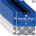 Nordic Pure 14x20x1 Furnace Air Filters MERV 12 Pleated Plus Carbon 24 Pack by NordicPure