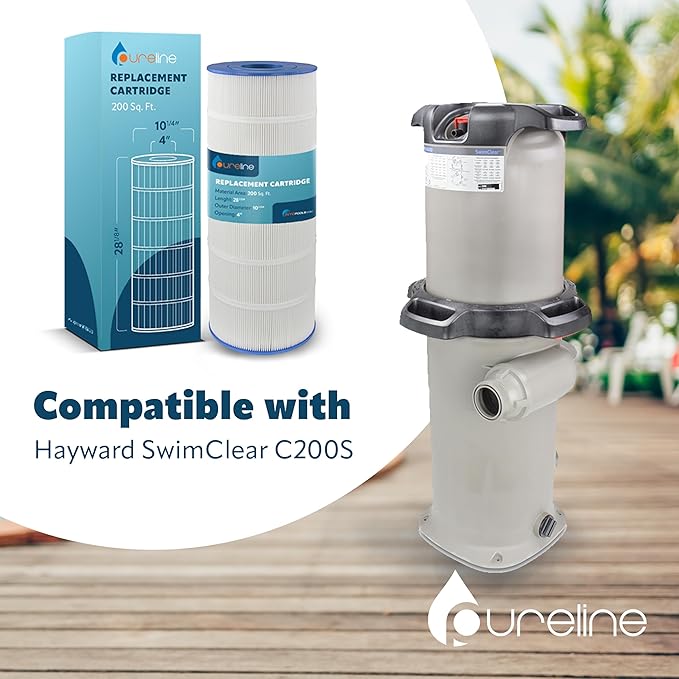 Pureline Pool Replacement Cartridge Filter 2-Pack, 200 Sq Ft, Compatible - Image 2