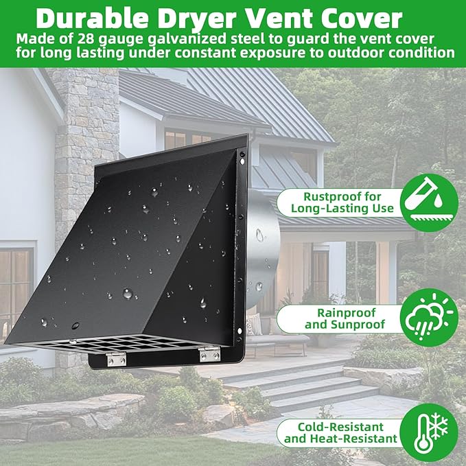 4 Inch Dryer Vent Cover Outside - Image 5