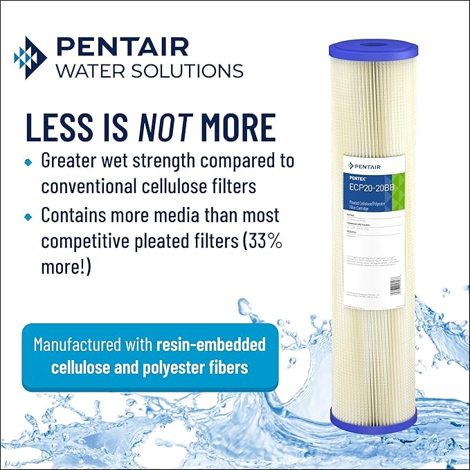 Pentair Pentek ECP50-20BB Big Blue Sediment Water Filter, Whole House Heavy - Image 2