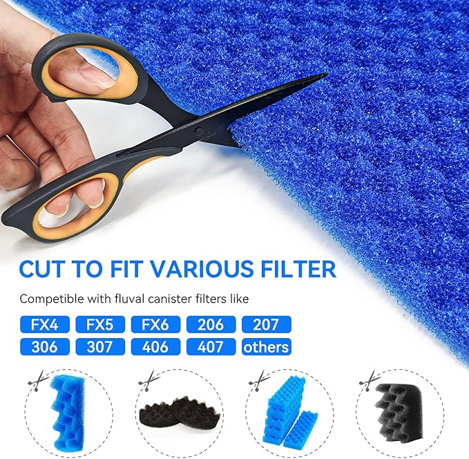 Foam Aquarium Filter Coarse Sump Filter Sponge Cut to Fit Bio Sponge Filters - Image 3