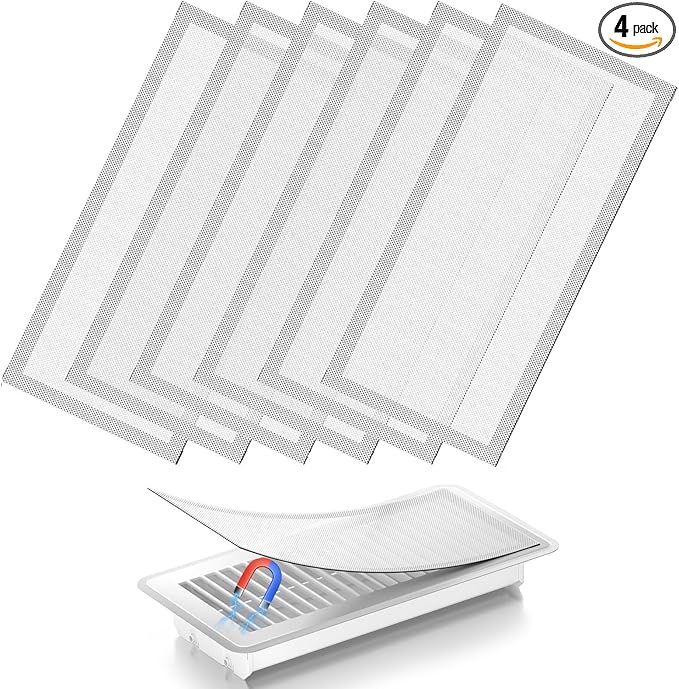 6-Pack White Magnetic Vent Covers 5x13 Inch by Unknown