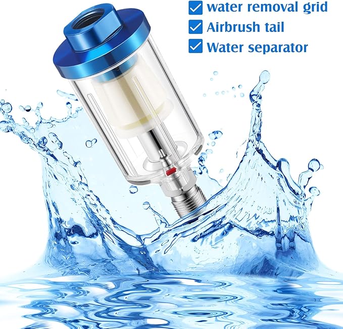 Pack of 6 Small Water Oil Separator Filter 1/4 Inch NPT Inlet and Outlet Air - Image 5