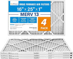 LotFancy 16x25x1 Air Filter MERV 13 4-Pack, Electrostatic Pleated HVAC Furnace - Image 9