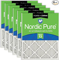 Nordic Pure 20x25x1 Pleated Air Filters MERV 13 Plus Carbon 6 Pack by NordicPure