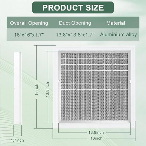 18" X 18" Aluminum Gable Vent - Image 2