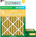 Filterbuy 20x24x4 Air Filter MERV 11 Superior Pet & Allergy Defense, by Filterbuy