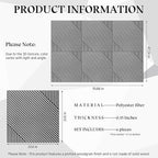 6 Pack Large Acoustical Wall Panels 23.6 x 23.6 Inches Acoustic Peel and Stick - Image 2