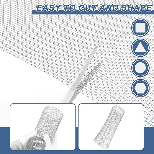 uxcell 12 Mesh 79" x 10" Woven Wire Mesh, 316 Stainless Steel Air Vent Filter - Image 4