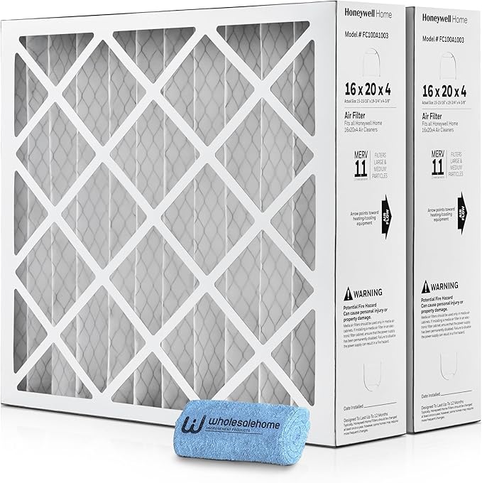 16x20x4 Air Filter Replacement MERV 11, FC100A1003 Pleated HVAC AC Furnace by Wholesalehome