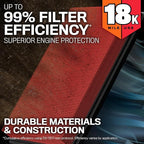 K&N Engine Air Filter: Long Life 18, 000 Mile Replacement Air Filter: Compatible - Image 5
